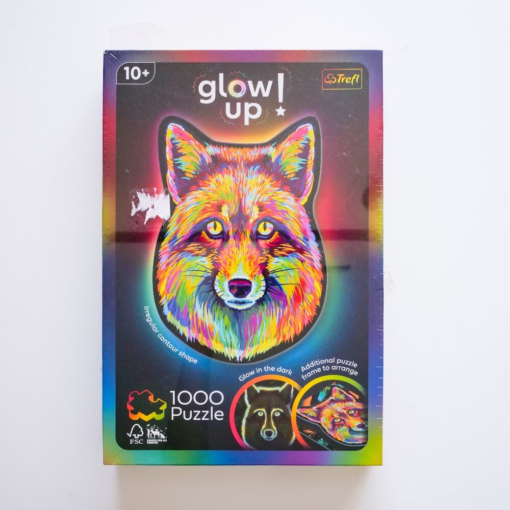 🧩 NEW 🧩 Wolf 1,000 Piece Glow-in-the-Dark Jigsaw Puzzle by Trefl
